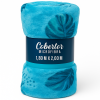 Coberta Manta Soft Casal Microfibra Estampada Margarida Verde Água