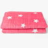 Coberta Soft Casal Microfibra Estampa de Estrela 1,80x2,00 Rosa Chiclete