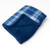 Cobertor Dupla Face Casal Queen Soft Estampado C/Sherpa Xadrez Azul