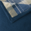 Cobertor Dupla Face Casal Queen Soft Estampado C/Sherpa Xadrez Azul