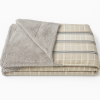 Cobertor Dupla Face Casal Queen Soft Estampado C/Sherpa Xadrez Bege
