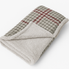 Cobertor Dupla Face Casal Queen Soft Estampado C/Sherpa Xadrez Listra Vermelha