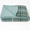 Cobertor Dupla Face Casal Queen Soft Estampado C/Sherpa Xadrez Verde