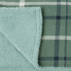 Cobertor Dupla Face Casal Queen Soft Estampado C/Sherpa Xadrez Verde