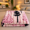 Cobertor Fleece Petit Alto Relevo Ondas Casal 1,80x2,20 Bosque Rosé