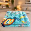 Cobertor Fleece Petit Alto Relevo Ondas Casal 1,80x2,20 Floral Borboleta