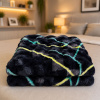Cobertor Fleece Petit Alto Relevo Ondas Casal 1,80x2,20 Linhas Geométricas
