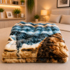 Cobertor Fleece Petit Alto Relevo Ondas Casal 1,80x2,20 Onça II