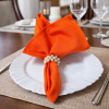 Guardanapo de Boca Avulso Tecido Oxford Liso Laranja