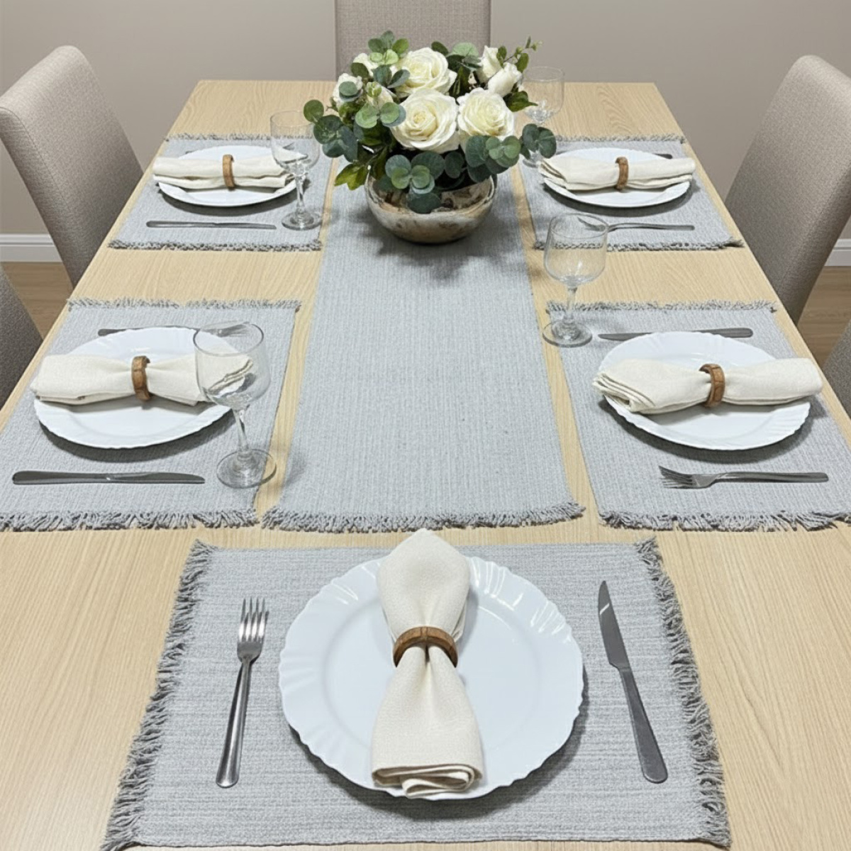 Jogo Americano em Tear 7 Peças - Crochê Vitória