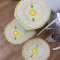 Jogo Banheiro 3 peças de Crochê Florzinha - Amarelo - Produto feito a mão