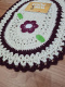 Jogo Banheiro 3 peças de Crochê Florzinha - Marsala - Produto feito a mão