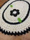 Jogo Banheiro 3 peças de Crochê Florzinha - Preto - Produto feito a mão