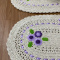 Jogo Banheiro 3 peças de Crochê - Florzinhas Lilas - Produto feito a mão