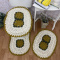 Jogo Banheiro 3 peças de Crochê - Mônaco - Amarelo Bronze - Produto feito a mão
