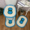 Jogo Banheiro 3 peças de Crochê - Mônaco - Azul Turquesa - Produto feito a mão