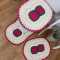Jogo Banheiro 3 peças de Crochê - Mônaco - Pink - Produto feito a mão