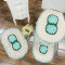 Jogo Banheiro 3 peças de Crochê Mônaco Verde Água Produto feito a mão