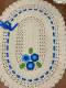Jogo Banheiro 4 peças de Crochê - Florzinha Azul - Produto feito a mão