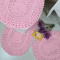 Jogo de Banheiro Crochê Colorido 3 Peças - Rosa - Produto Feito a Mão