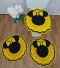 Jogo de Banheiro Crochê Minnie 3 Peças - Amarelo - Produto 100% Feito a Mão
