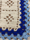 Jogo Passadeira de Crochê Retangular 3 Peças - Aranha Azul - Produto Feito a Mão