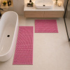 Kit 2 Peças Passadeira e Tapete Bolinha Antiderrapante Rosa