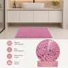 Kit 2 Peças Passadeira e Tapete Bolinha Antiderrapante Rosa