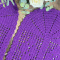 Kit 2 Tapetes De Crochê Oval Colorido Roxo
