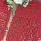Kit 2 Tapetes De Crochê Oval Colorido Vermelho