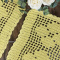 Kit 2 Tapetes de Crochê Retangular Colorido Amarelo Claro