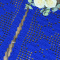 Kit 2 Tapetes de Crochê Retangular Colorido Azul Bic
