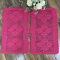 Kit 2 Tapetes de Crochê Retangular Colorido Rosa Chiclete