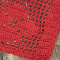Kit 2 Tapetes de Crochê Retangular Colorido Vermelho