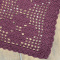 Kit 2 Tapetes de Crochê Retangular Colorido Vinho