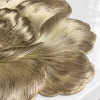 Kit 4 Sousplat Metalizado Emborrachado Floral Dourado