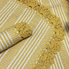 Kit Jogo Passadeira 3 Peças Tear com Crochê Amarelo
