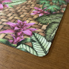 Lugar Americano Estampado Plástico Lavável Floral Rosa