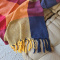 Manta de Tear Protetora para Sofá Cama King 2.80m x 2.60m Quadriculada Colorida