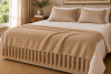 Manta Decorativa 100% Algodão 1,70x1,10 para Sofá, Poltrona ou Peseira de Cama Bege