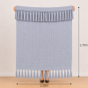 Manta Decorativa 100% Algodão 1,70x1,10 para Sofá, Poltrona ou Peseira de Cama Cinza