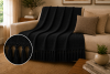 Manta Decorativa 100% Algodão 1,70x1,10 para Sofá, Poltrona ou Peseira de Cama Preto