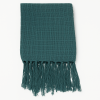Manta Decorativa 100% Algodão 1,70x1,10 para Sofá, Poltrona ou Peseira de Cama Verde Esmeralda