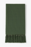 Manta Decorativa 100% Algodão 1,70x1,10 para Sofá, Poltrona ou Peseira de Cama Verde Militar
