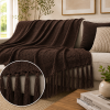 Manta Decorativa 100% Algodão 1,70x1,10 para Sofá Poltrona Peseira Cama Tabaco