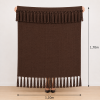 Manta Decorativa 100% Algodão 1,70x1,10 para Sofá Poltrona Peseira Cama Tabaco