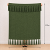 Manta Decorativa 100% Algodão 1,70x1,10 para Sofá Poltrona Peseira Cama Verde militar