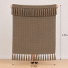 Manta Decorativa 100% Algodão 1,70x1,10 para Sofá Poltrona Peseira de Cama Caqui