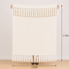 Manta Decorativa 100% Algodão 1,70x1,10 para Sofá Poltrona  Peseira de Cama Cru