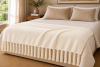 Manta Decorativa 100% Algodão 1,70x1,10 para Sofá Poltrona  Peseira de Cama Cru